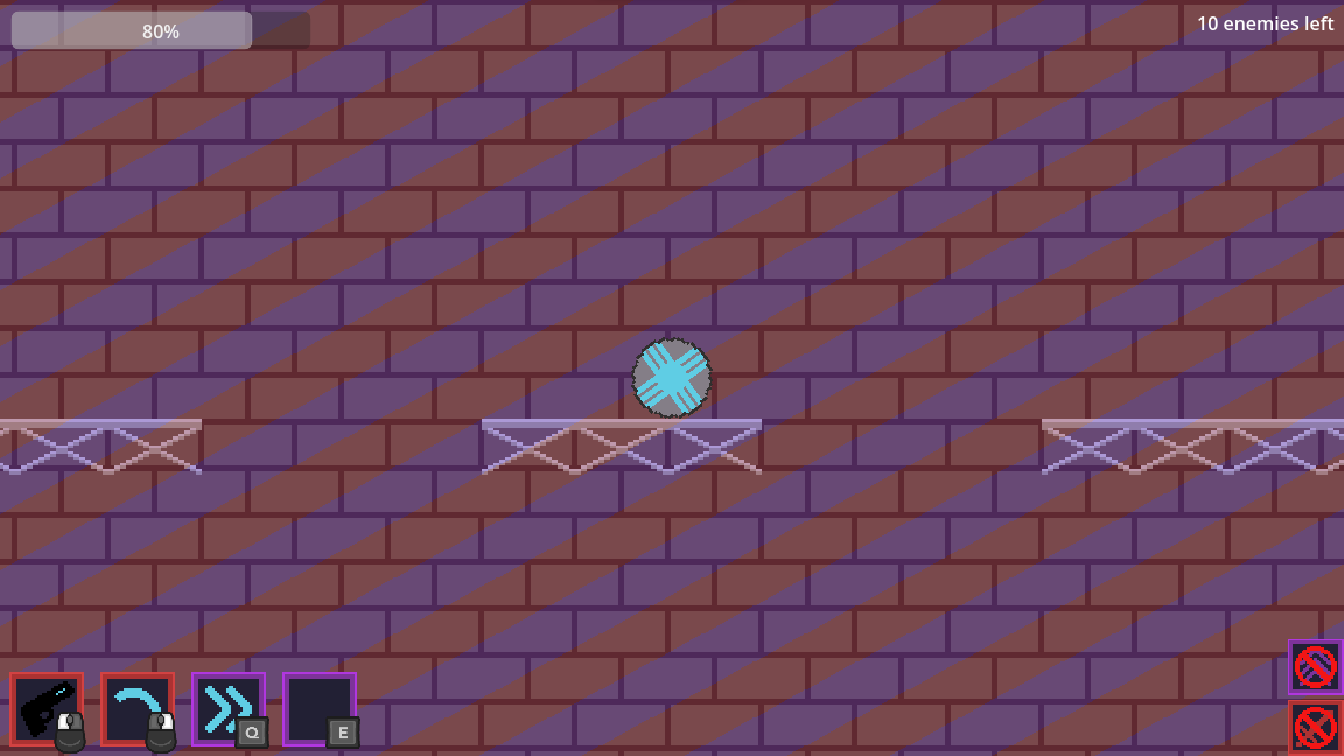 Screenshot of a Disruptive Dungeons level