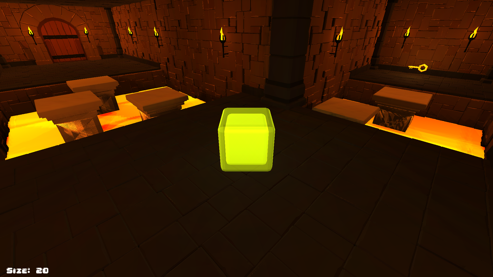 Screenshot of a Slimey Dungeons level