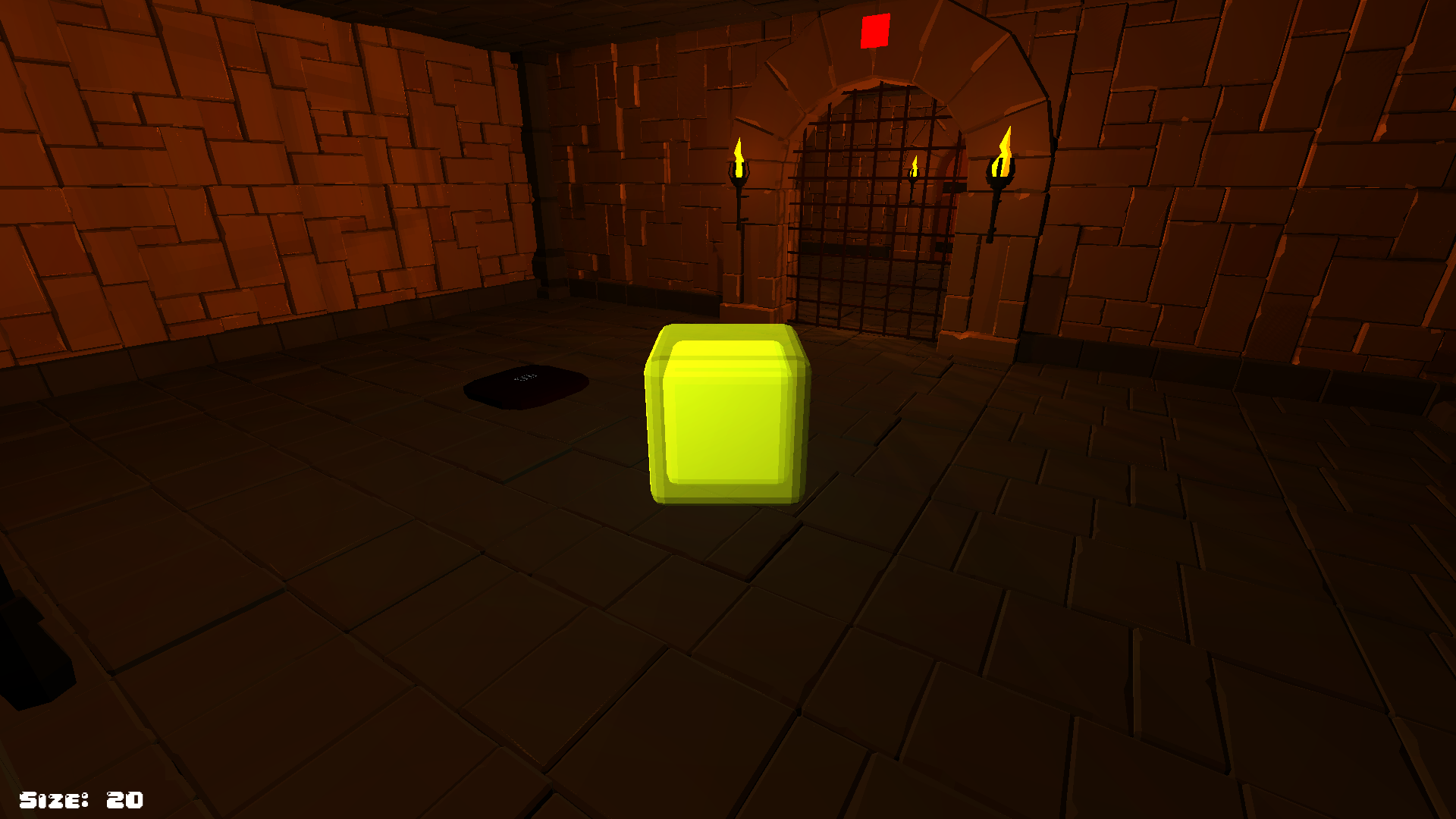 Screenshot of a Slimey Dungeons level